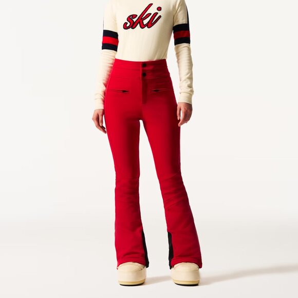 Perfect Moment High-Waist Aurora Flare Ski Pant in Red - Picture 2 of 8